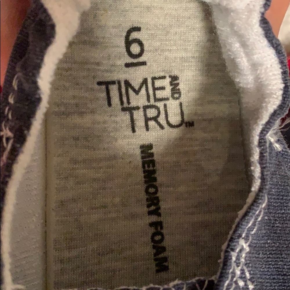 Time And Tru Size 6 New Memory Foam Navy Shoes - image 6